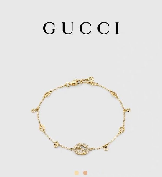 Gucci Diamond Decorated Interlocking Bracelet