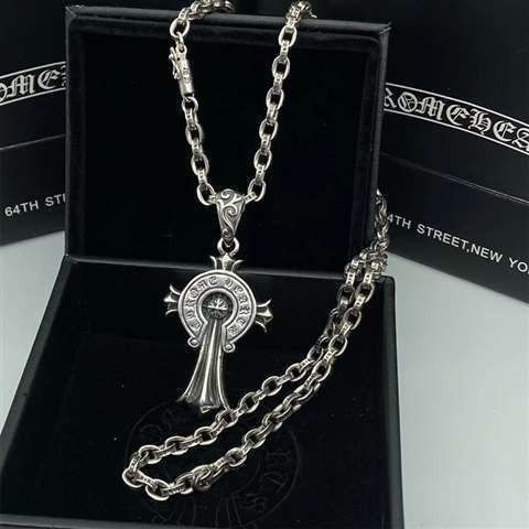 Chrome Hearts Vintage Cross Pendant Retro Necklace