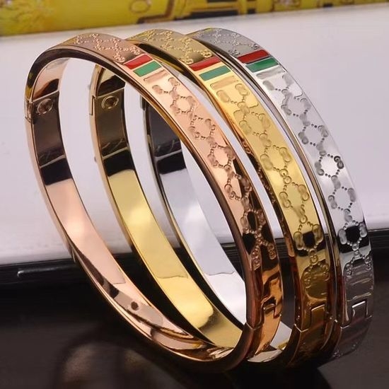 Gucci Three Color Plated Bangle Bracelet