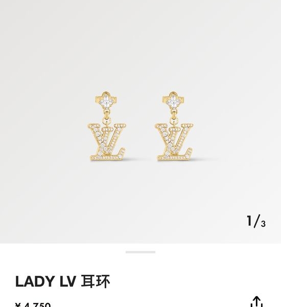 Louis Vuitton LV Crystal Letter Drop Dangle Earrings