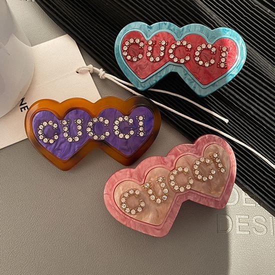 Gucci Heart Pattern Spring Hair Clips Accessories