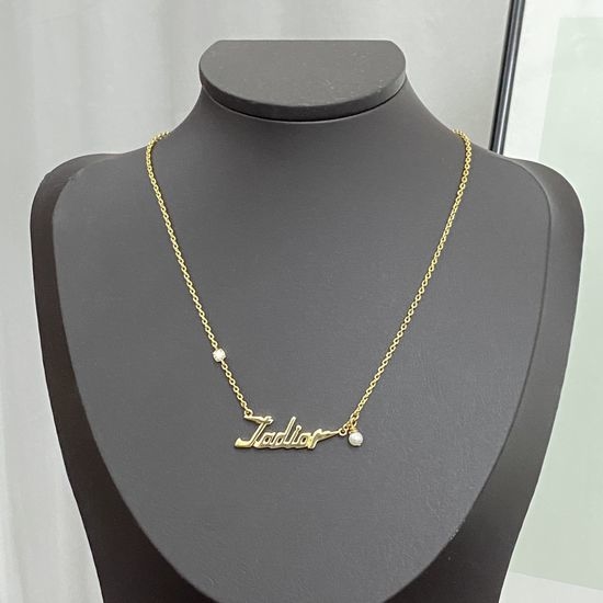 Christian Dior CD Elegant Workmanship Pendant Necklace