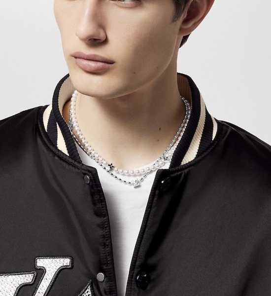 Louis Vuitton LV Layered Beaded Adjustable Chain Necklace