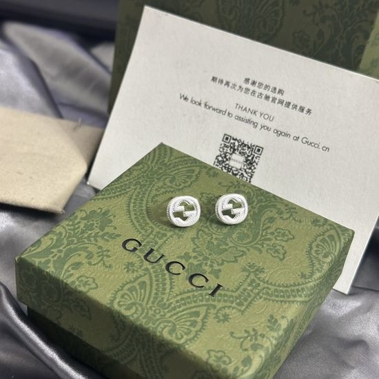Gucci Classic Interlocking Logo Stud Earrings