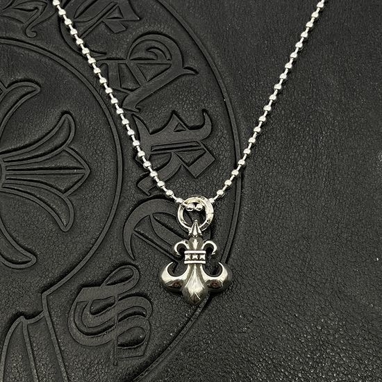 Chrome Hearts Single Ring Flower Pendant Retro Necklace