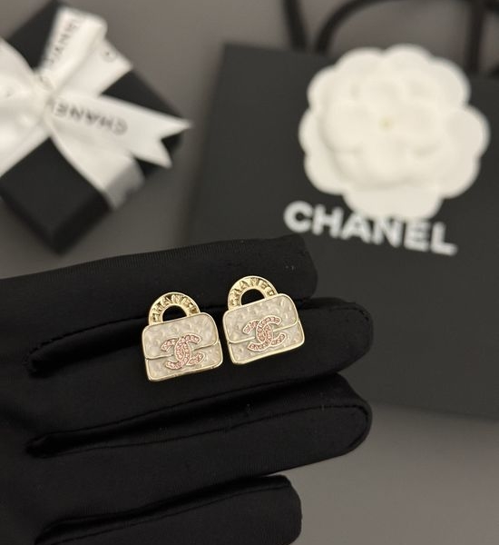 Louis Vuitton LV Pink Diamond Bag Shaped Stud Earrings