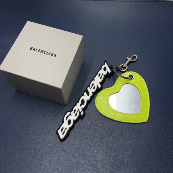 Balenciaga Heart Mirror Keychain Bag Accessory Charm