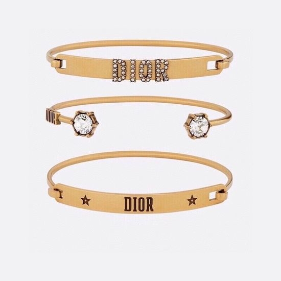 Christian Dior CD Premium Tarnish Resistant Bangle Set