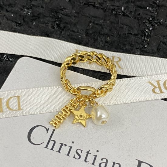 Christian Dior CD Timeless Simple Ring Elegant Daily Wear Jewelry