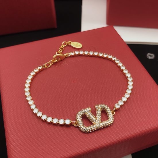 Valentino Sparkling Rhinestone Inlaid Bracelet