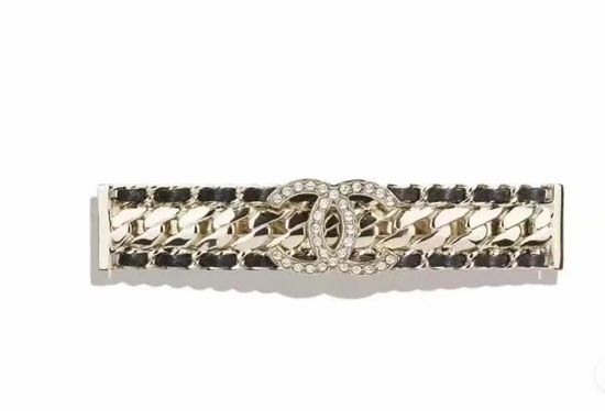 Chanel Chain Sheepskin Hair Clip