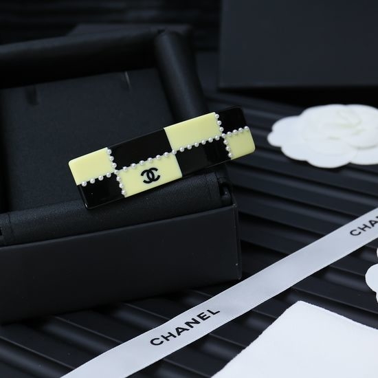 Chanel Checkerboard Hair Clip