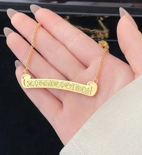 Chrome Hearts Scroll Design Pendant Necklace