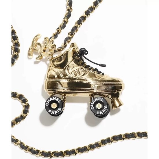 Chanel Skate Shape Long Pendant Necklace