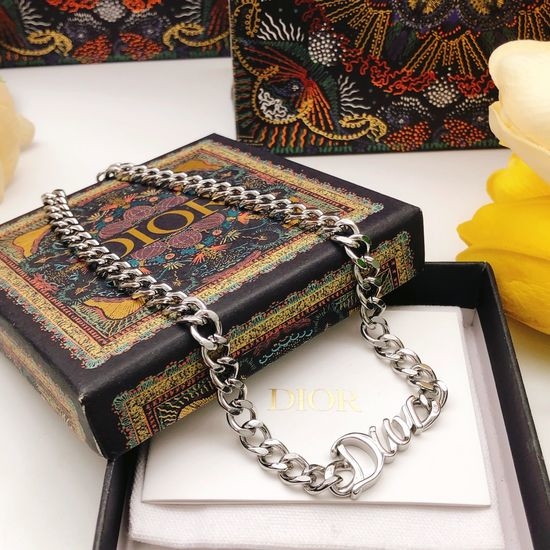 Christian Dior CD Polished Silver Letter Jewelry Set