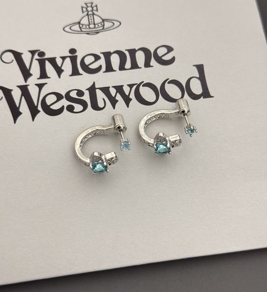 Vivienne Westhood Half Three-dimensional Planet Stud Earrings
