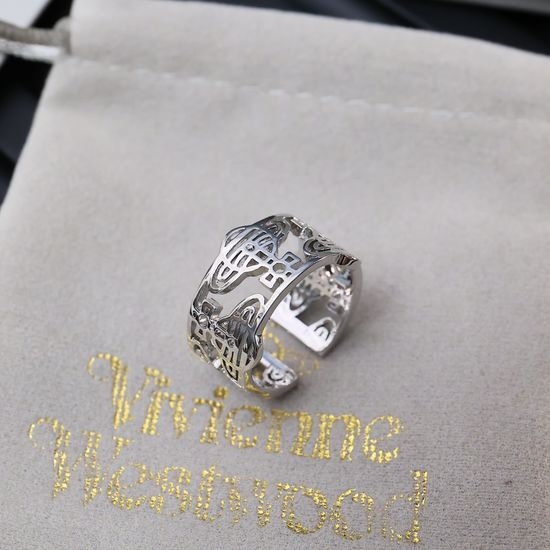 Vivienne Westhood Hollow Planet Ring Elegant Exquisite Craft
