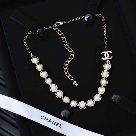Chanel Pearl Jewelry Set Necklace Earrings