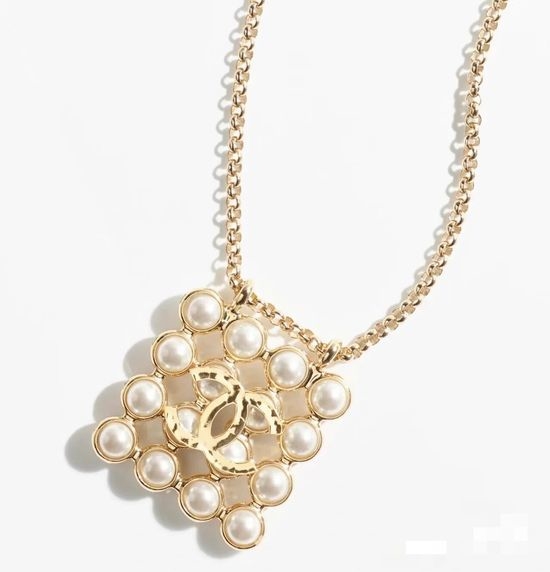 Chanel Gold Perfume Bottle Pendant Necklace