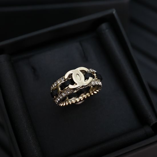 Chanel Classic Letter Combination Ring Sweet Exquisite Design