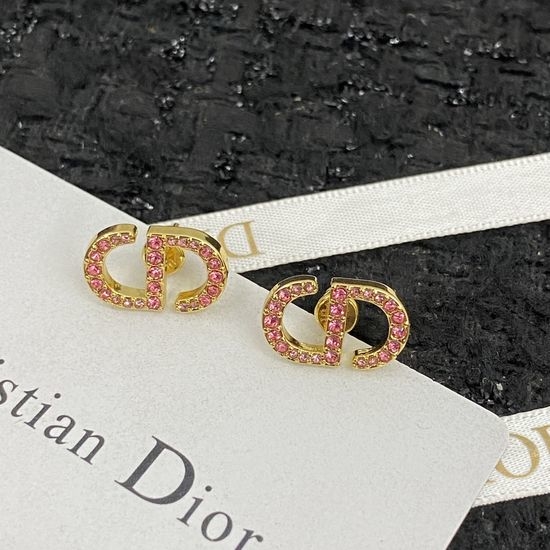 Christian Dior CD Single Side Design Earrings Fashion Unique Stylish
