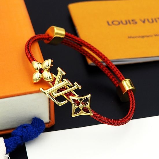 Louis Vuitton LV Red Floral Steel Wire Bangle