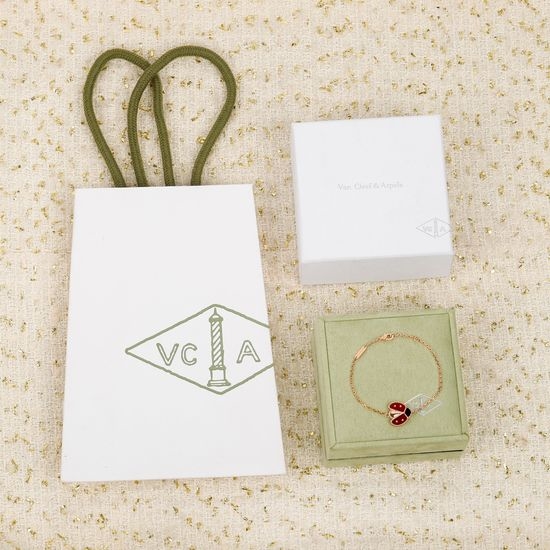 Van Cleef & Arpels VCA Ladybug Pattern Fine Jewelry Bracelet