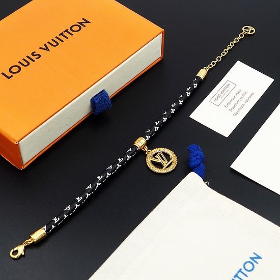 Louis Vuitton LV Embellished Braided Rope Adjustable Bracelet