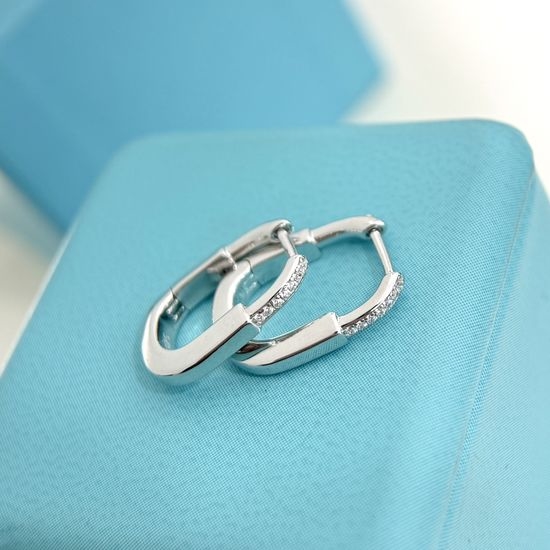 Tiffany & Co. Diamond U-shaped Lock Earrings