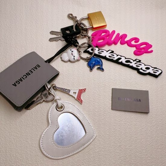 Balenciaga Multi Piece Keychain Set With Card Holder