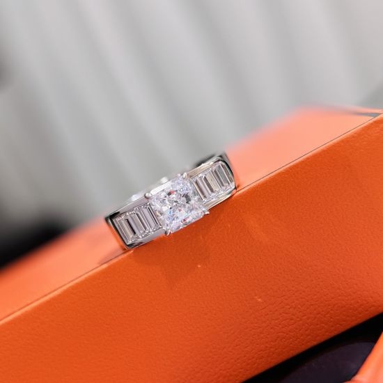 Hermes Square Cut Simulated Diamond Ring
