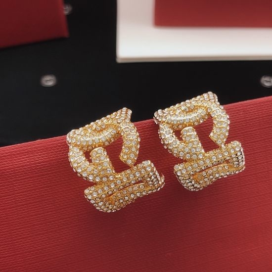 Dolce & Gabbana Letter Paved Drop Earrings