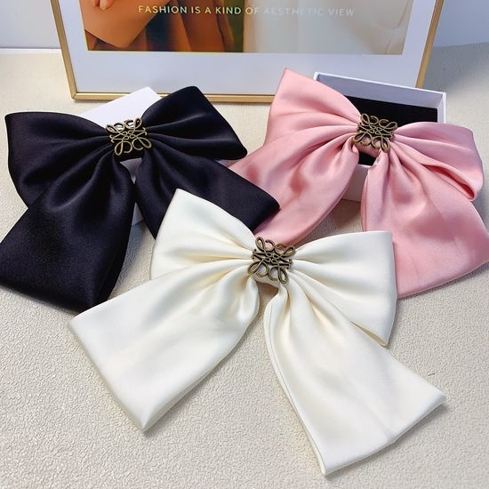 Loewe Satin Bow Structured Hair Clip