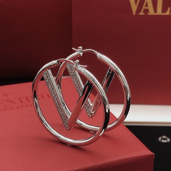 Valentino Trendy Round Brass Hook Earrings