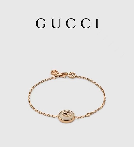 Gucci Diamond Inlaid Classic Chain Bracelet