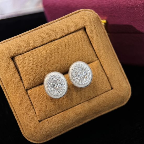 Harry Winston Cushion Cut Simulated Diamond Earrings