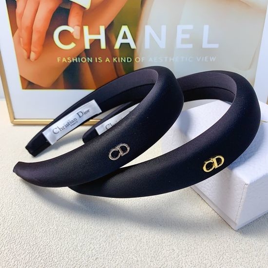 Christian Dior CD Satin Logo Hair Hoop