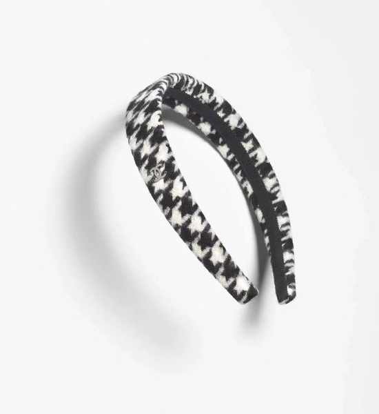 Chanel Houndstooth Wool Headband