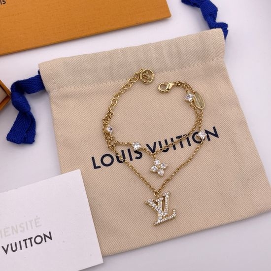 Louis Vuitton LV Full Diamond Double Layer Necklace