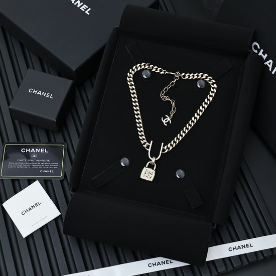 Chanel Lock Pendant Necklace