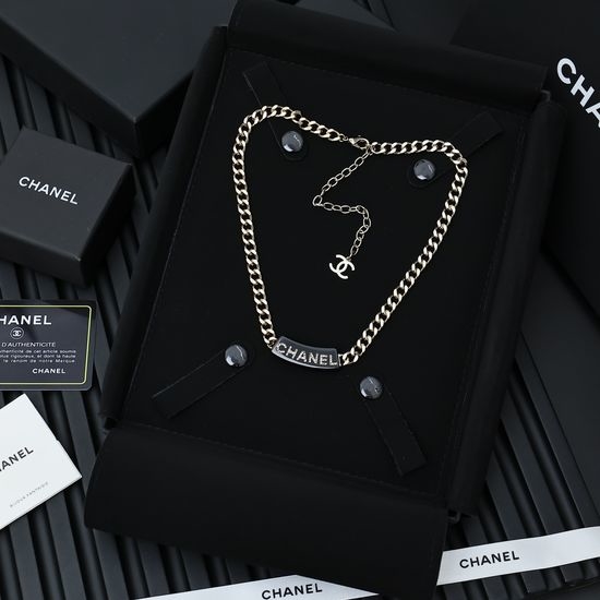 Chanel Stylish Acrylic Letter Pendant Necklace