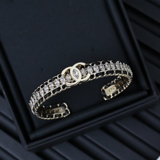 Chanel Lambskin Diamond Bangle
