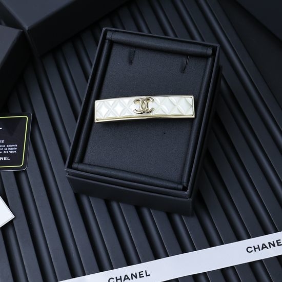 Chanel Quilted Resin Hair Clip Elegant Design