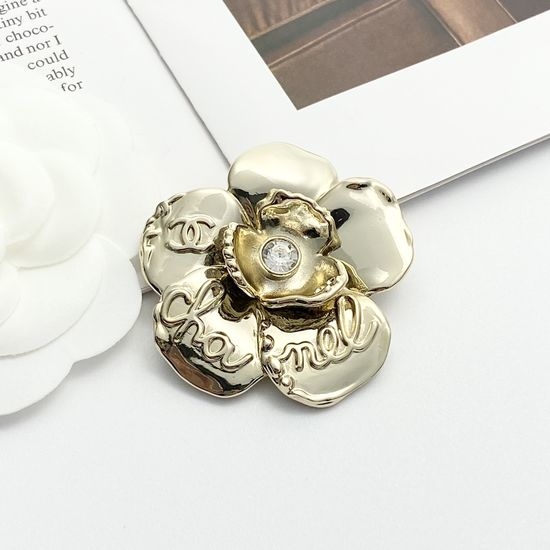 Chanel Camellia Gemstone Brooch Elegant Luxury Style