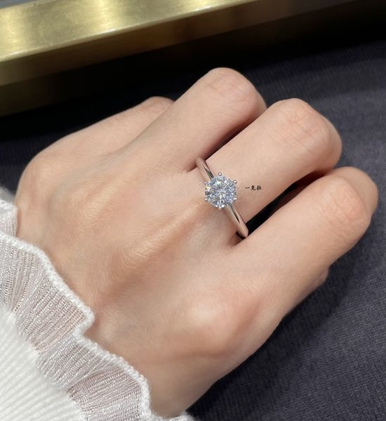 Tiffany & Co. Classic Six Prong Simulated Diamond Ring