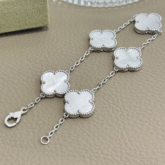 Van Cleef & Arpels VCA Mother of Pearl Four Leaf Clover Bracelet