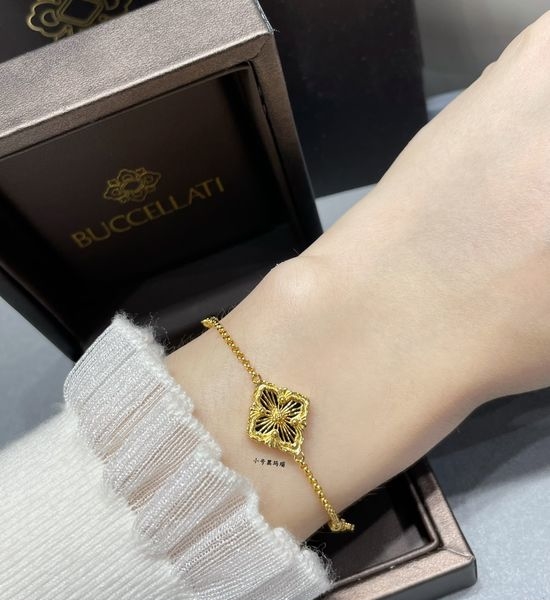 Celine Vintage Onyx Small Clover Bracelet
