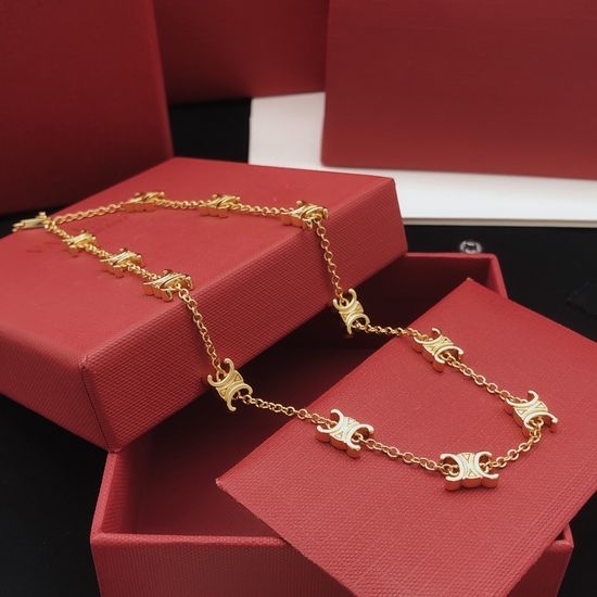 Celine Brass Material Casual Necklace