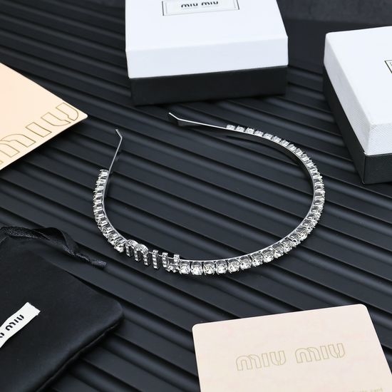 Miu Miu Crystal Embellished Hair Hoop