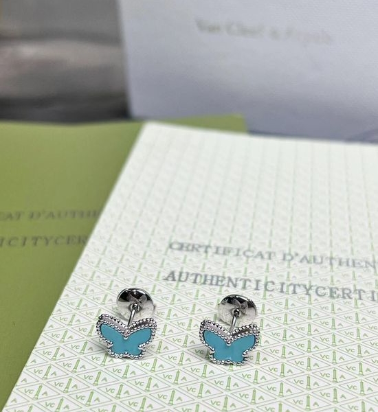 Van Cleef & Arpels VCA Turquoise Butterfly Stud Earrings